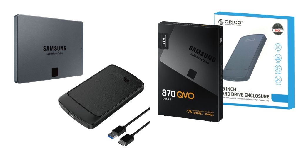 Samsung SATA SSD「870 QVO」1TBモデルとUSB 3.0接続2.5インチ外付け ...